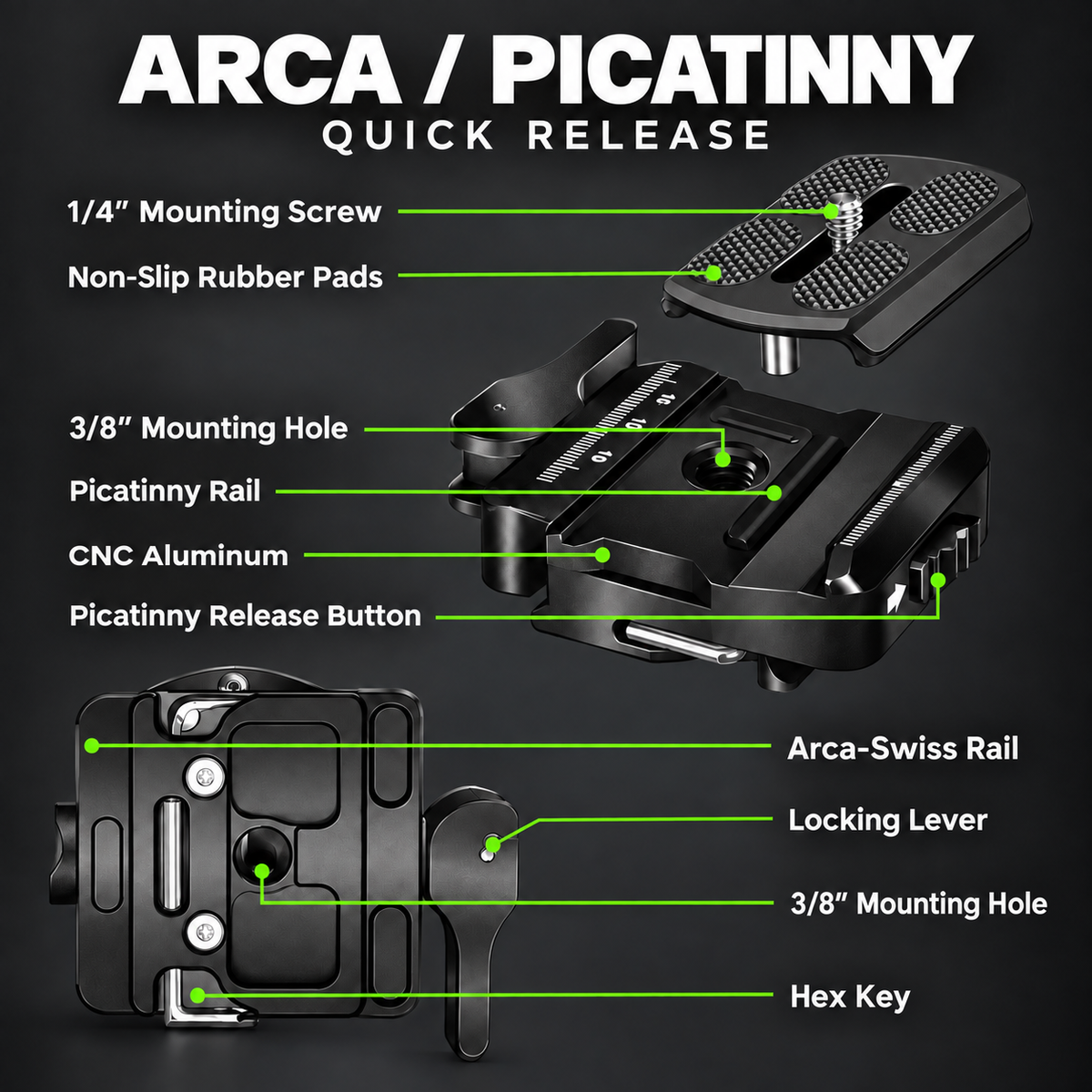 LockShot Arca/Picatinny Quick Release