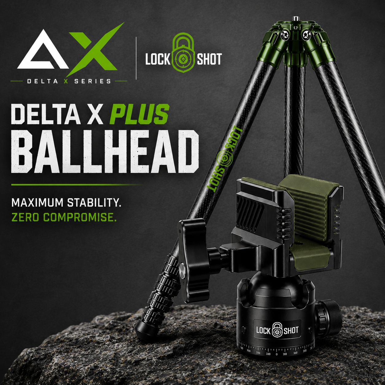 Delta X Plus Carbon Fiber Shooting Tripod with Ball Head