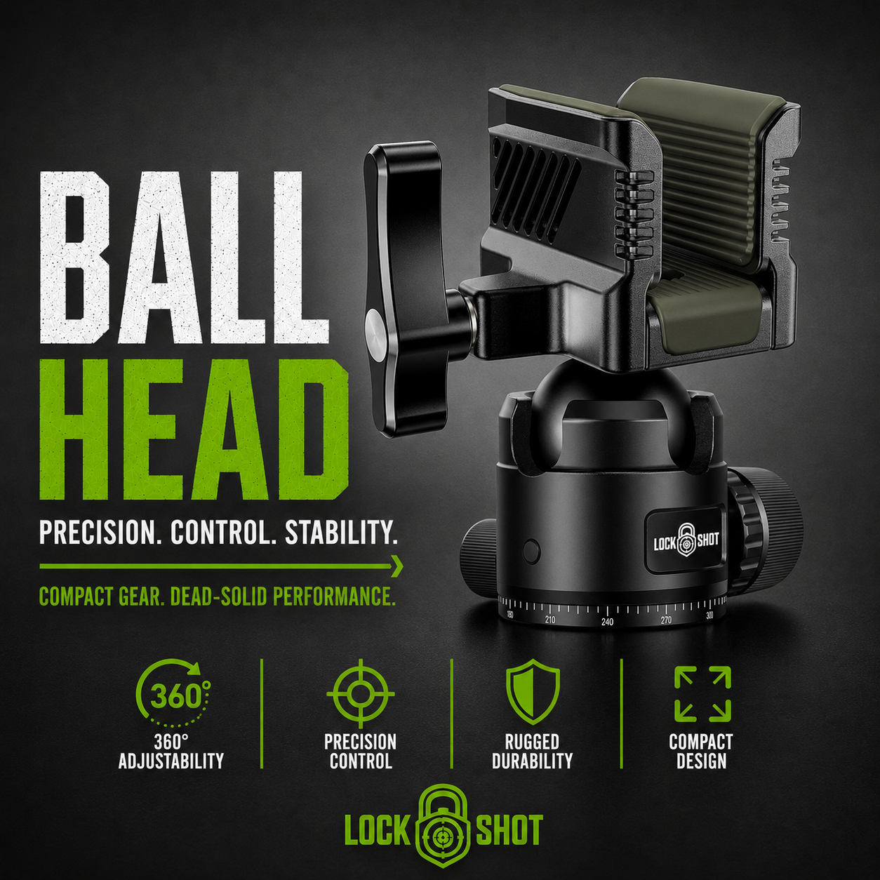 LockShot Tactical Ballhead
