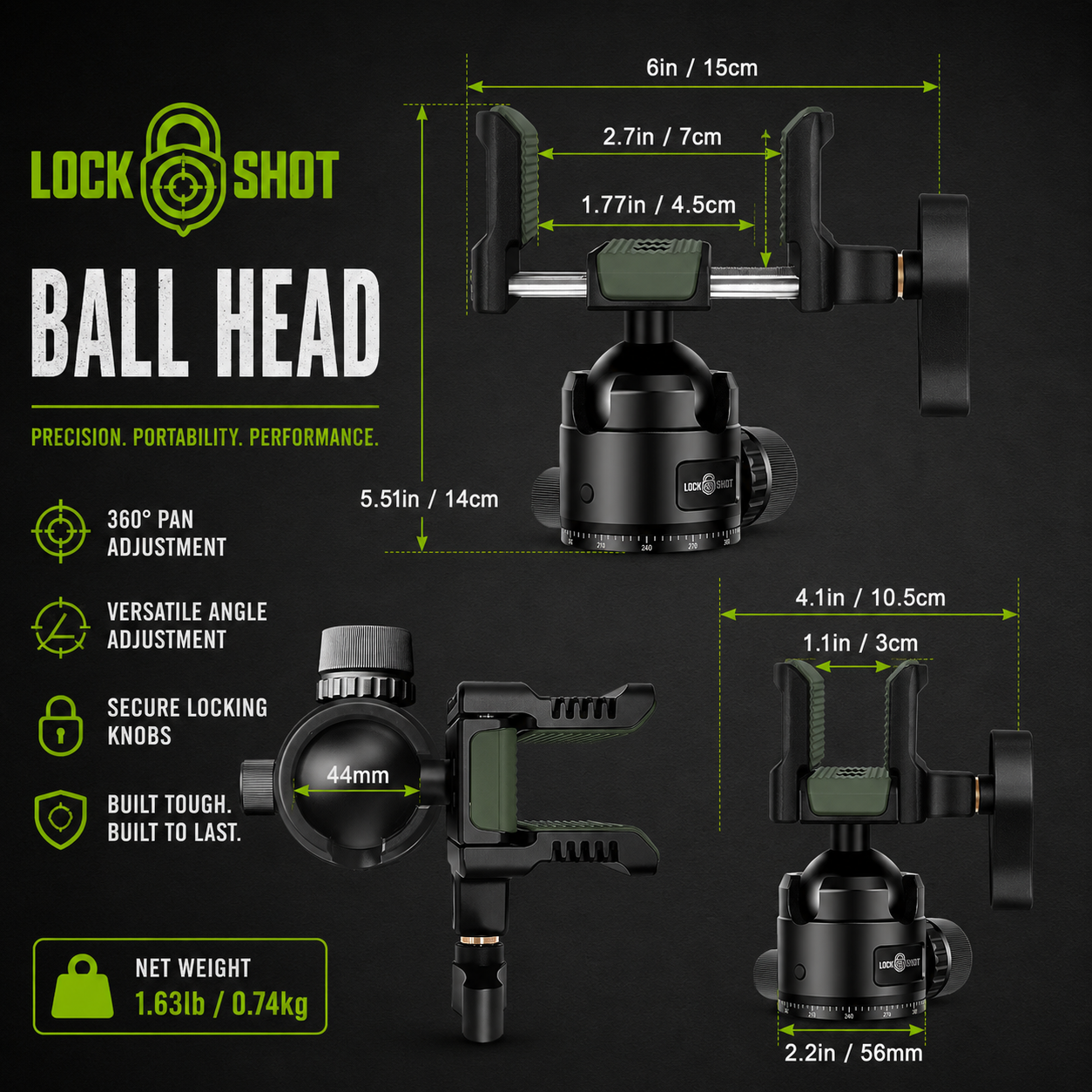LockShot Tactical Ballhead