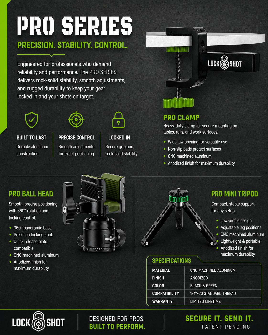 LockShot Pro Series - Shooting Rest System for Deer Blinds