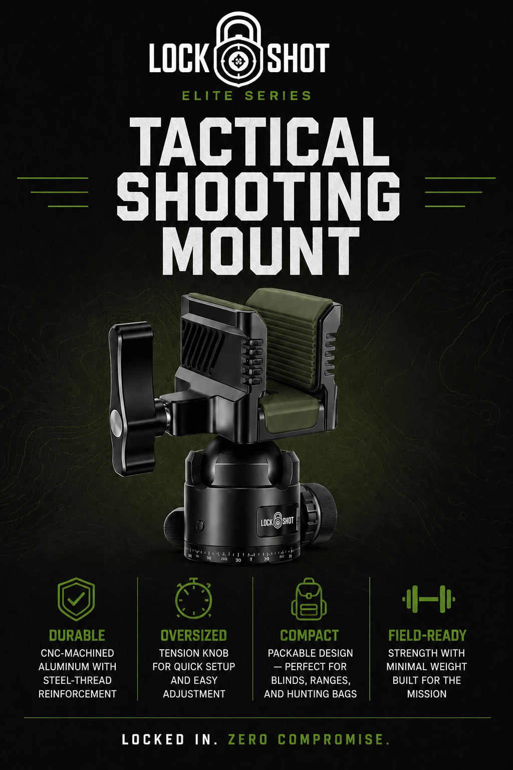 LockShot Core Series | Compact Clamp-On Shooting Rest